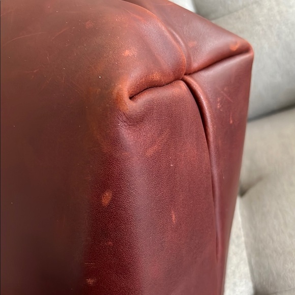 Portland Leather Classic Leather Large Tote Bag Cognac with Tandles - Picture 8 of 13